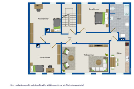 Wunderschöne 4-Raum-Wohnung mit Wohnküche & Garage in Erfurt 4 zimmer