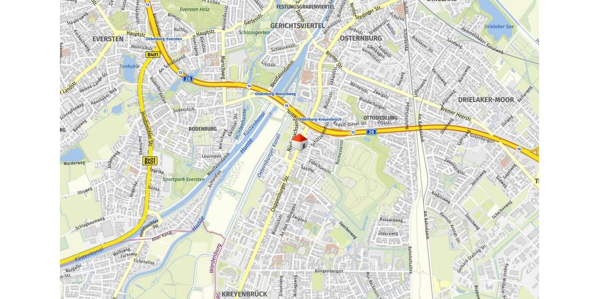 Erdgeschoßwohnung Oldenburg Kreyenbrück - 4 Zimmer, 123 m&sup2;, 1.400&euro; | Angebot:26662376