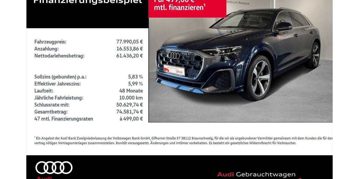 Audi Q8 18.853 km 77.990 &euro; Rostock 18059