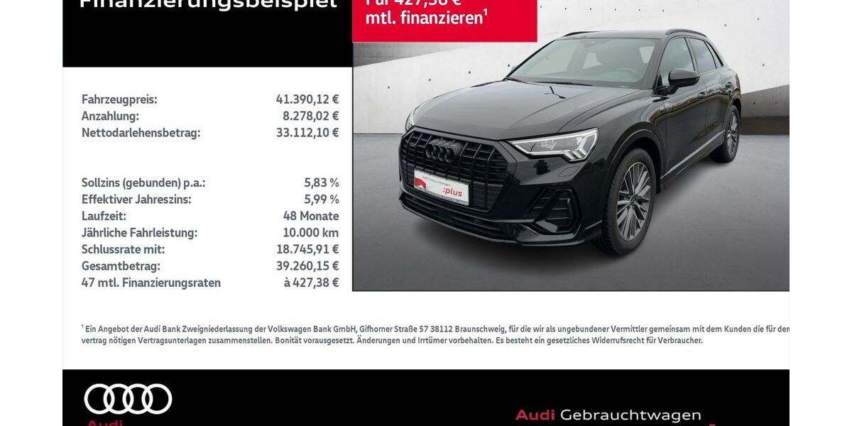 Audi Q3 26.990 km 41.390 € Rostock 18059
