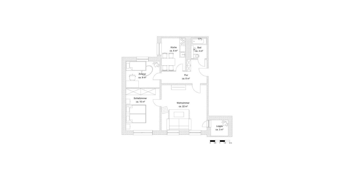 Etagenwohnung Prenzlau - 3 Zimmer, 68 m&sup2;, 580&euro; | Angebot:26454067