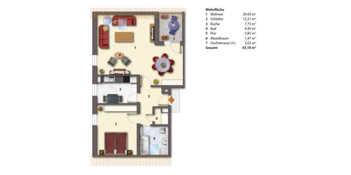 Dachgeschoßwohnung Markranstädt - 2 Zimmer, 63 m&sup2;, 175.000&euro; | Angebot:24747404