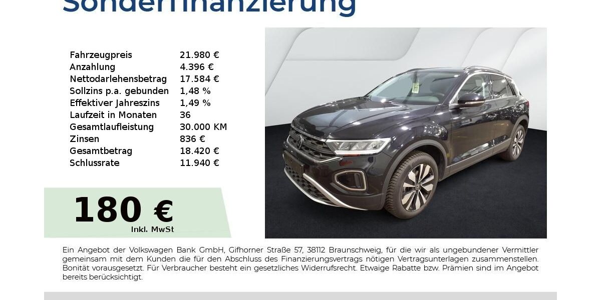 VW T-Roc 18.608 km 21.980 &euro; Fürth 90763