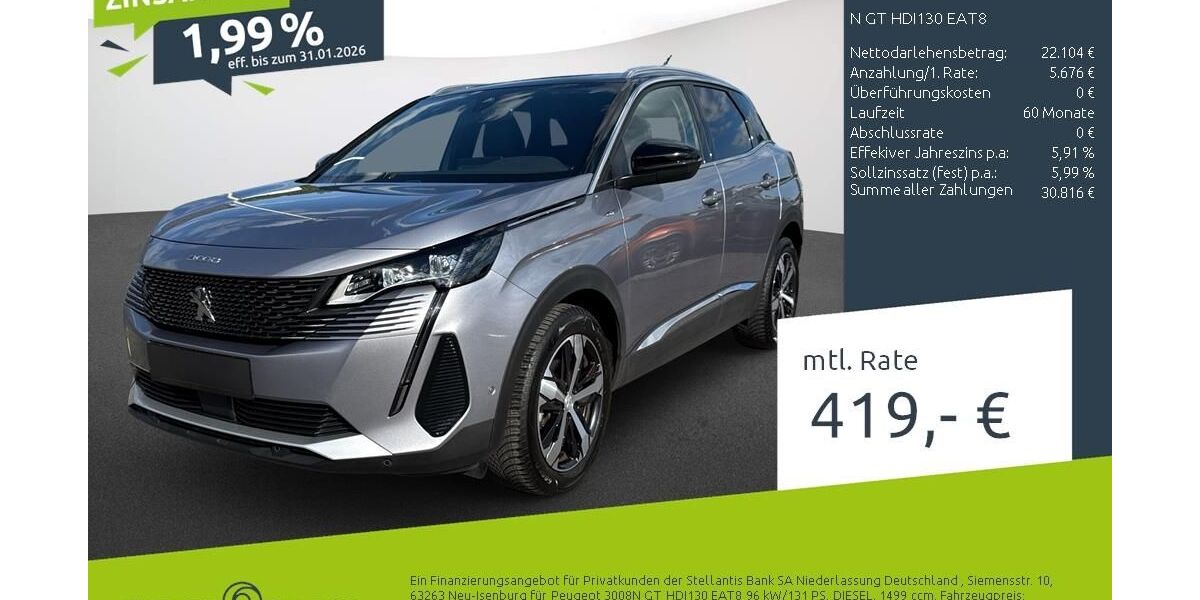 Peugeot 3008 24.802 km 25.489 &euro; Ahaus 48683