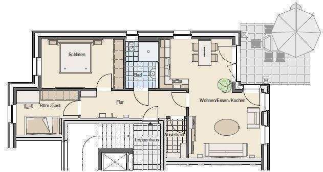 Etagenwohnung Welver Meyerich - 3 Zimmer, 80 m&sup2;, 307.500&euro; | Angebot:25400843
