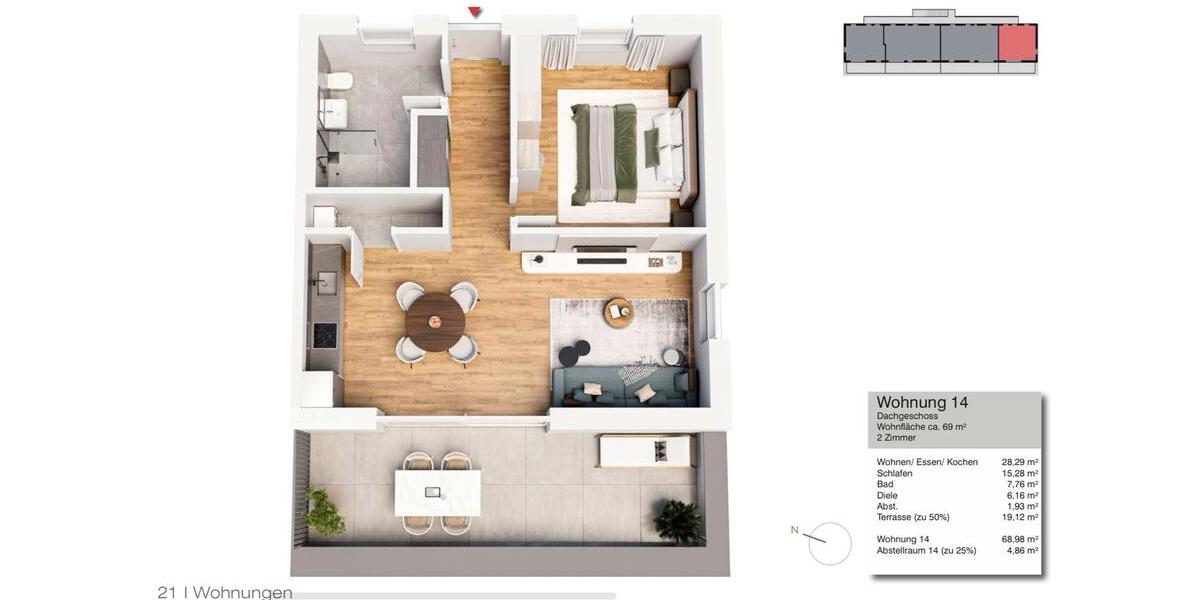 Einfamilienhaus Erbach - 2 Zimmer, 912&euro; | Angebot:22685590