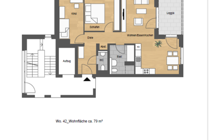 Wohnung Metzingen - 3 Zimmer, 77 m&sup2;, 963&euro; | Angebot:27123275