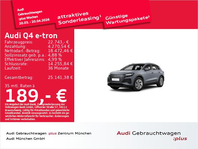 Audi Q4 e-tron 65.743 km 21.884 &euro; Eching 85386