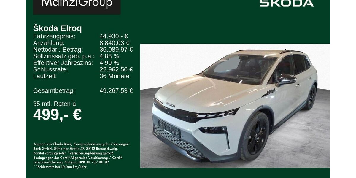 Skoda Elroq 13.400 km 44.930 &euro; Feldkirchen/Westerham 83620