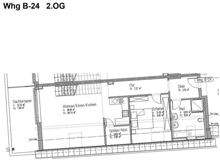 2,5-Zimmer-Galeriewohnung mit Dachterrasse B-24 zimmer