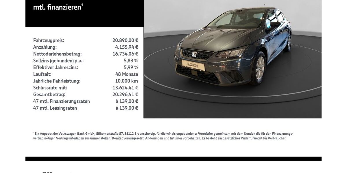 Seat Ibiza 17.200 km 20.890 &euro; Nordhausen 99734