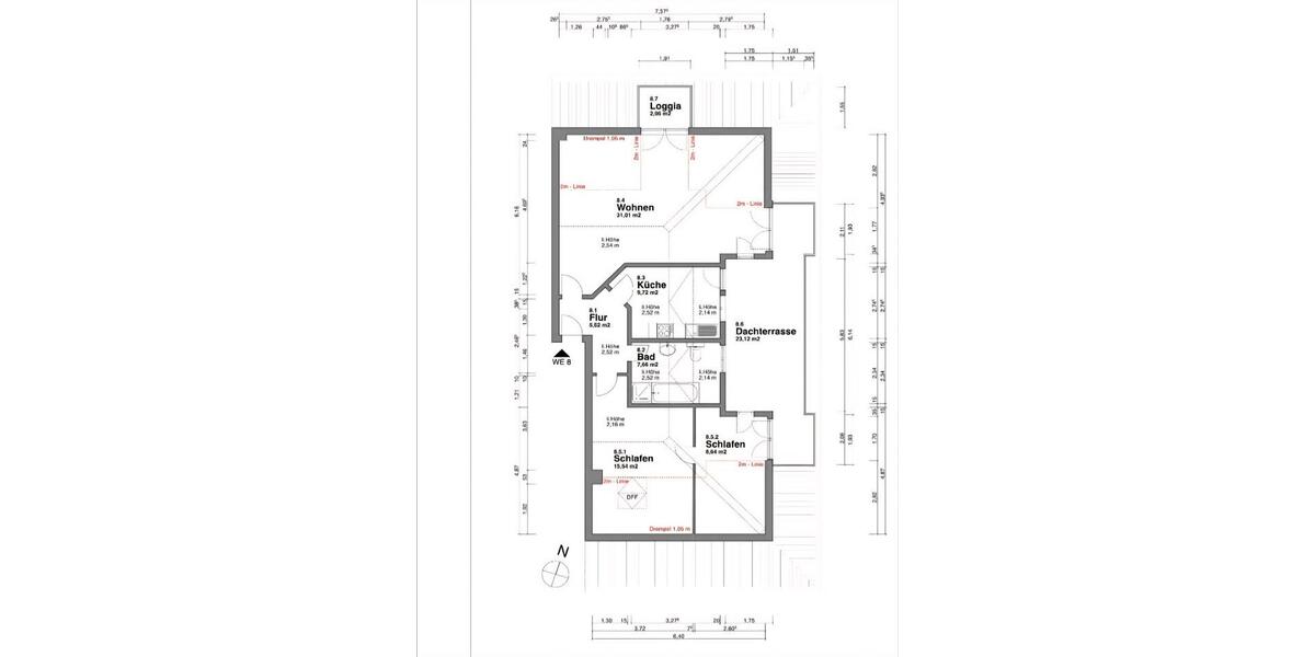 Dachgeschoßwohnung Glienicke/Nordbahn Nordbahn - 2.5 Zimmer, 90 m&sup2;, 1.300&euro; | Angebot:26288280