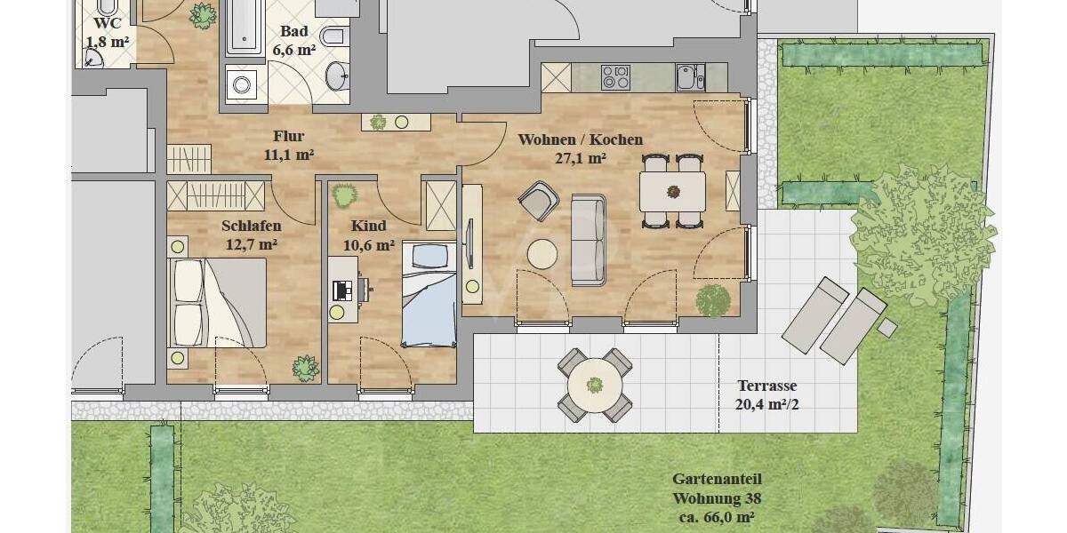 Etagenwohnung Dresden Leubnitz-Neuostra - 3 Zimmer, 80 m&sup2;, 517.100&euro; | Angebot:26703476