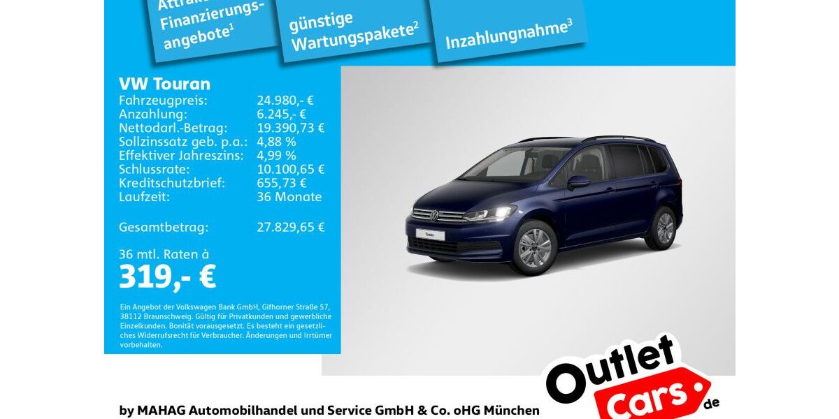 VW Touran 41.626 km 24.980 &euro; Dachau 85221