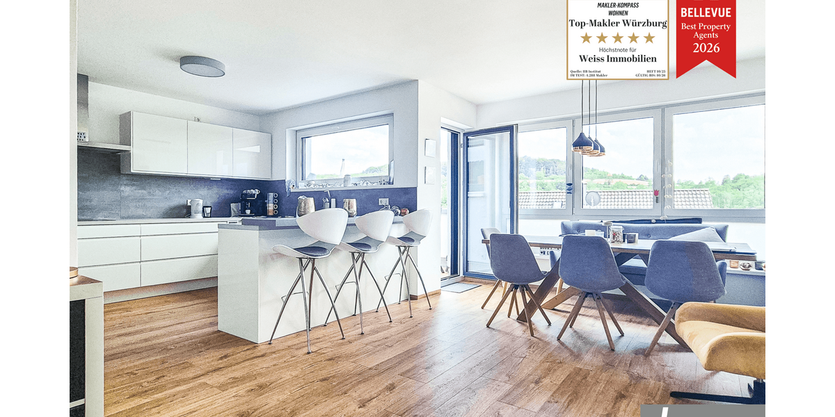 Etagenwohnung Zellingen - 4 Zimmer, 130 m&sup2;, 1.820&euro; | Angebot:27108817