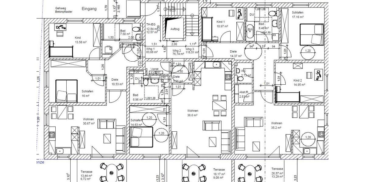 Etagenwohnung Weiden in der Oberpfalz - 3 Zimmer, 83 m&sup2;, 487.000&euro; | Angebot:27021009