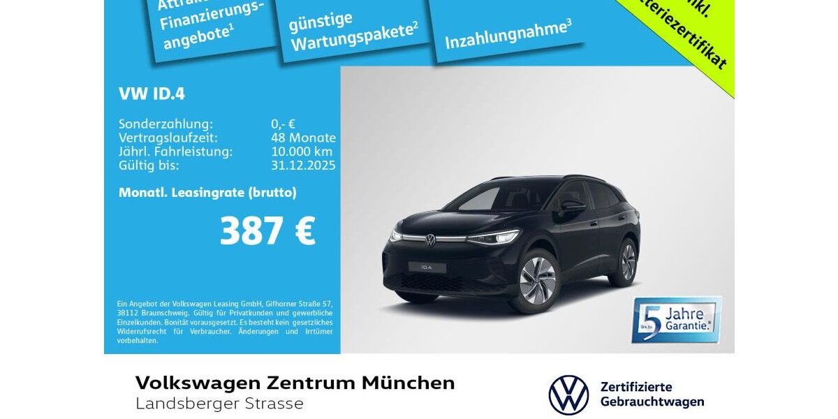 VW ID.4 12.894 km 38.691 € München 80687