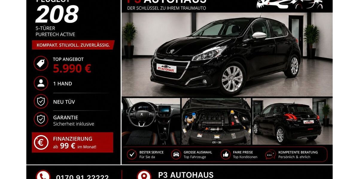 Peugeot 208 150.410 km 5.990 &euro; Mörfelden-Walldorf 64546
