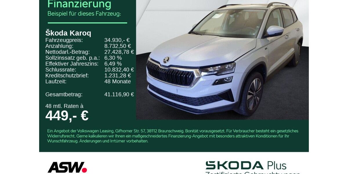 Skoda Karoq 17.600 km 34.930 &euro; Heilbronn 74076