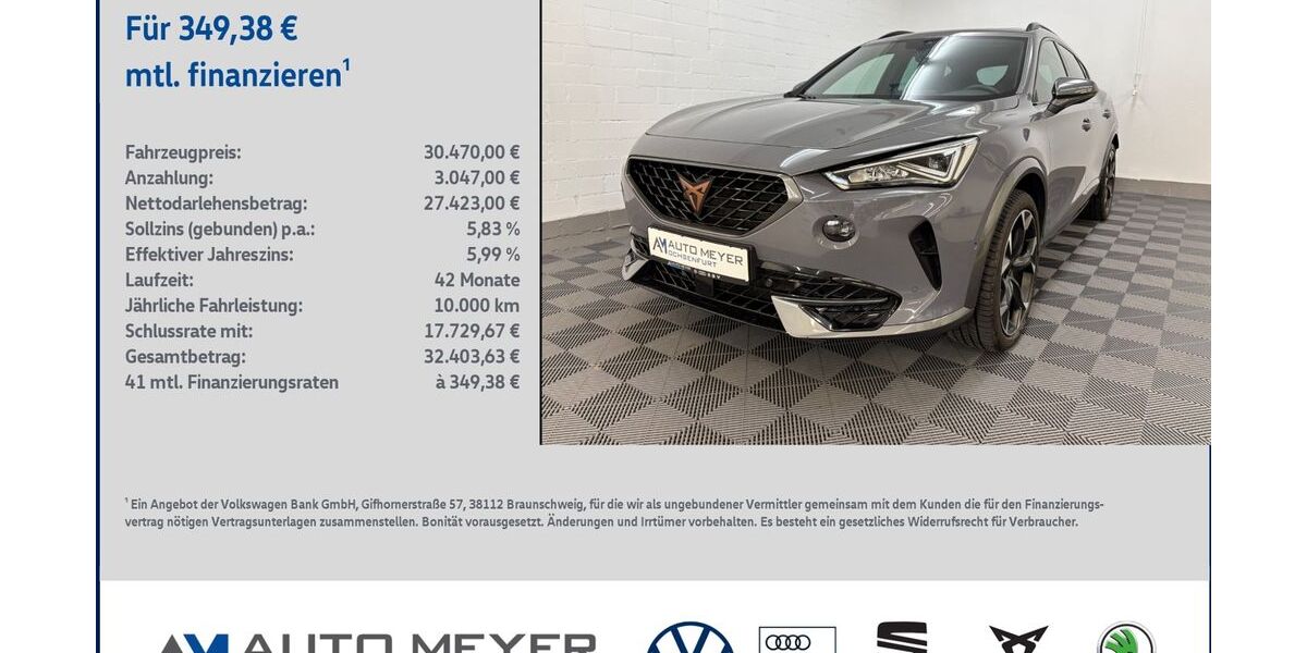 Cupra Formentor 40.829 km 30.470 &euro; Reichenberg 97234