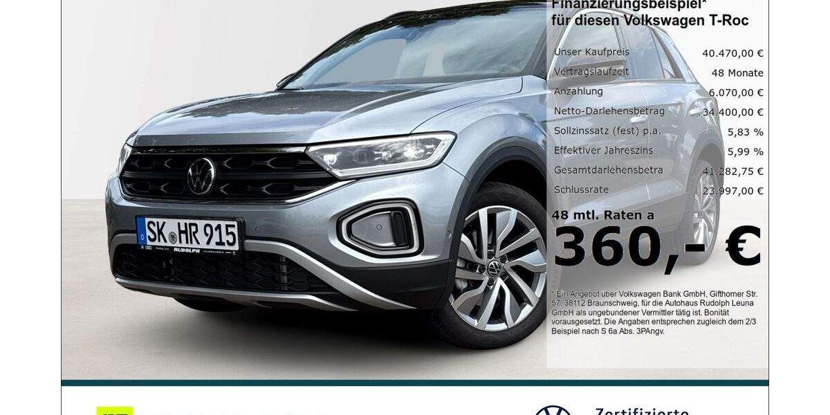 VW T-Roc 6.000 km 37.950 &euro; Leuna 06237