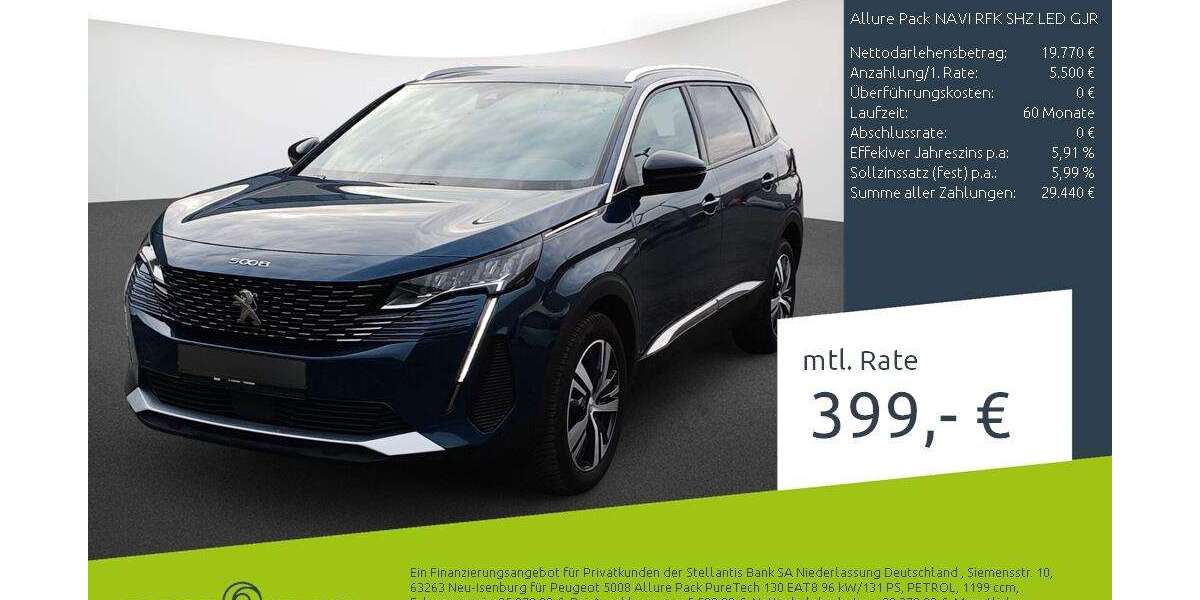 Peugeot 5008 22.828 km 24.779 &euro; Borken 46325