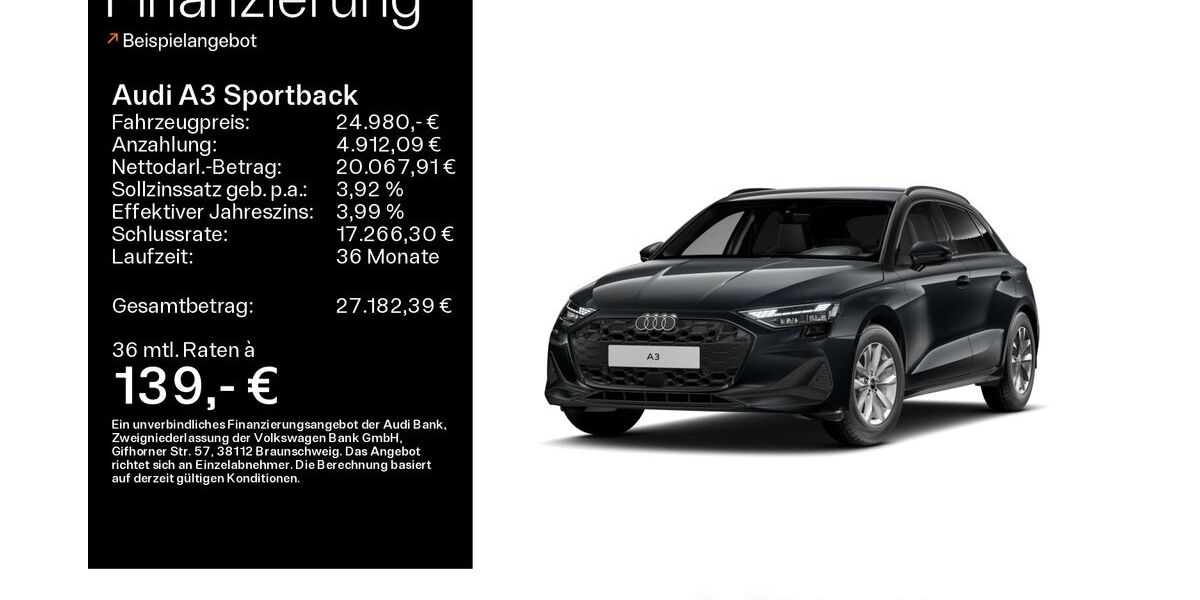 Audi A3 19.560 km 24.980 &euro; Eisenach 99817