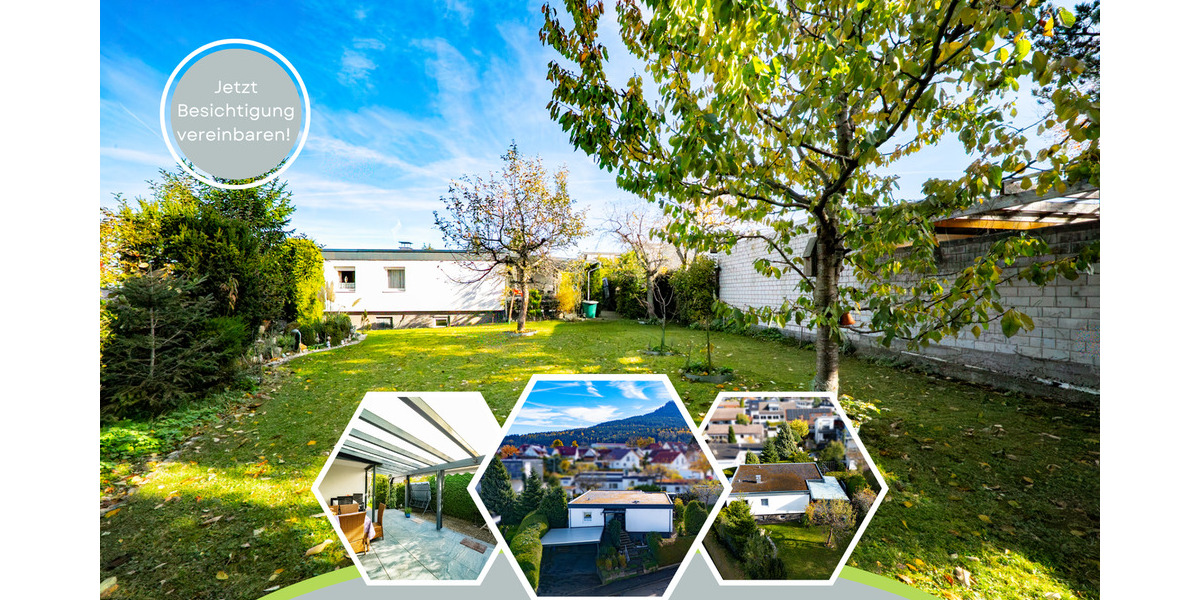 Bungalow in Balingen-Weilstetten - Sonnengrundstück, großer Garten, Garage & erneuertes Flachdach! 4 zimmer