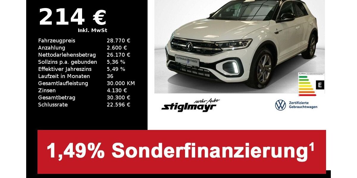 VW T-Roc 22.890 km 28.770 &euro; Pfaffenhofen/Ilm 85276
