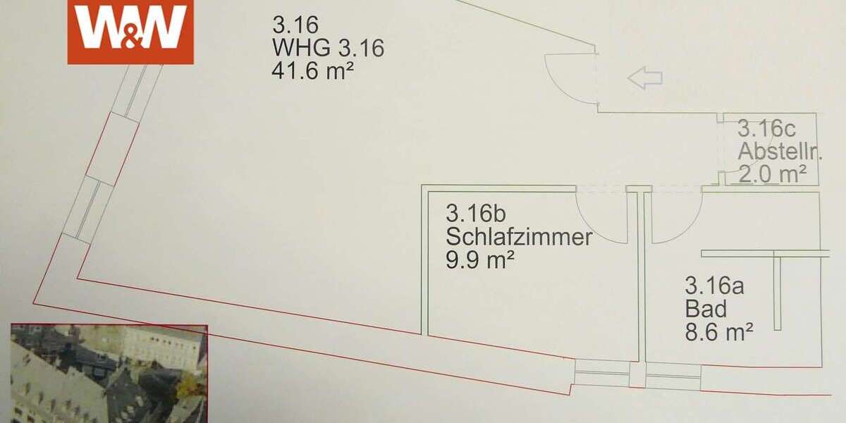 Etagenwohnung Siegen - 2 Zimmer, 62 m&sup2;, 750&euro; | Angebot:25640879