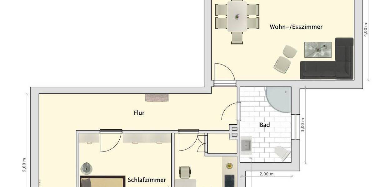 Etagenwohnung Wilhelmshaven Bant - 2 Zimmer, 73 m&sup2;, 145.000&euro; | Angebot:26825655