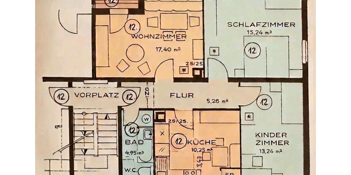 Etagenwohnung Singen (Hohentwiel) - 3.5 Zimmer, 75 m&sup2;, 295.000&euro; | Angebot:26819048