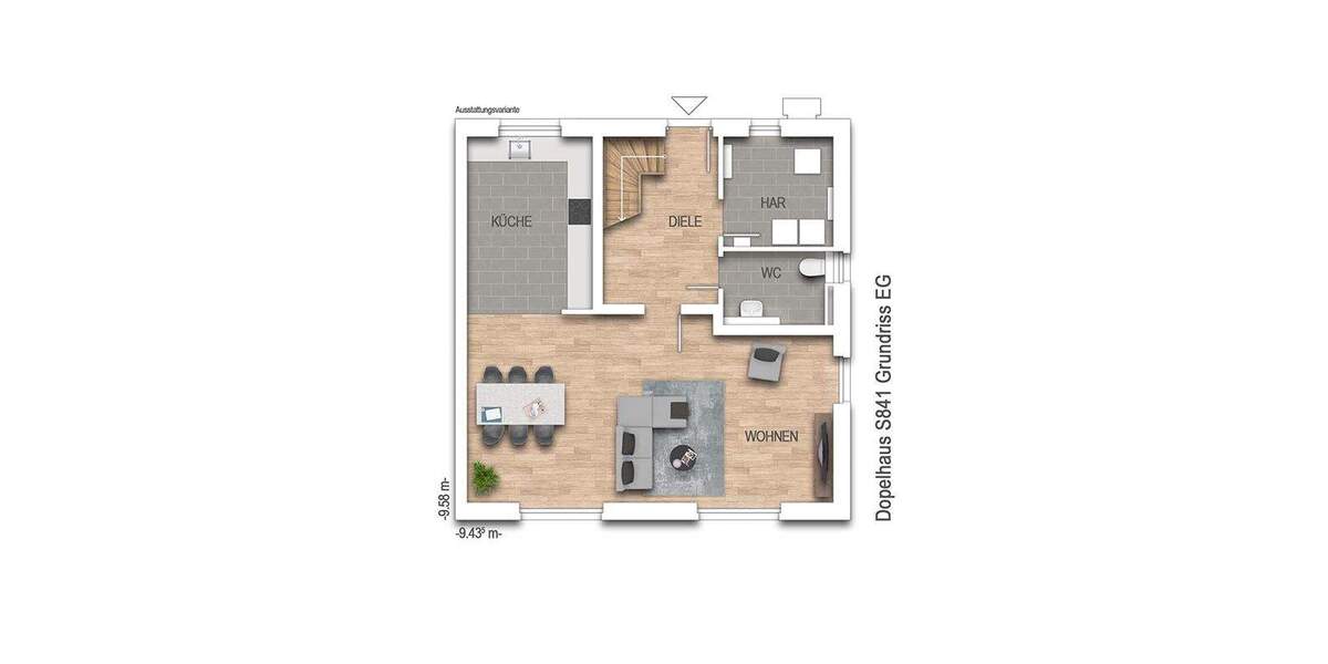 Doppelhaushälfte Wittorf - 4 Zimmer, 141 m&sup2;, 393.800&euro; | Angebot:25834905