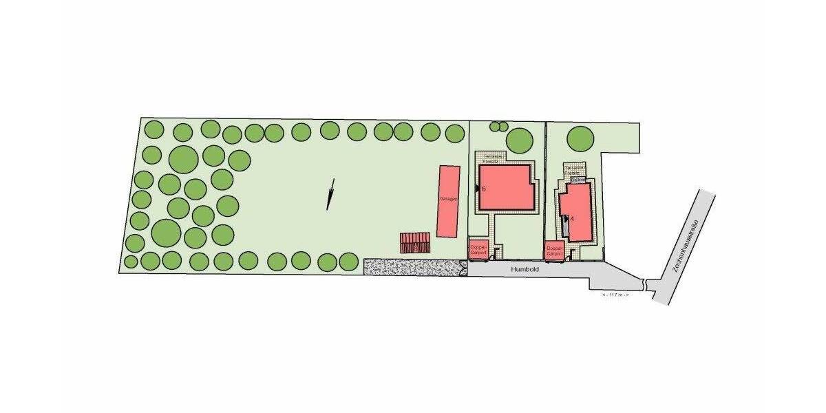 Halle-Dölau: 7.585 qm Naturgrundstück mit 2 fertigen Einfamilien-Architektenhäusern 9 zimmer