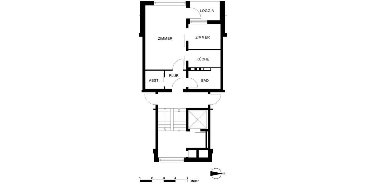 Etagenwohnung Oldenburg Eversten - 2 Zimmer, 40 m&sup2;, 365&euro; | Angebot:26815305