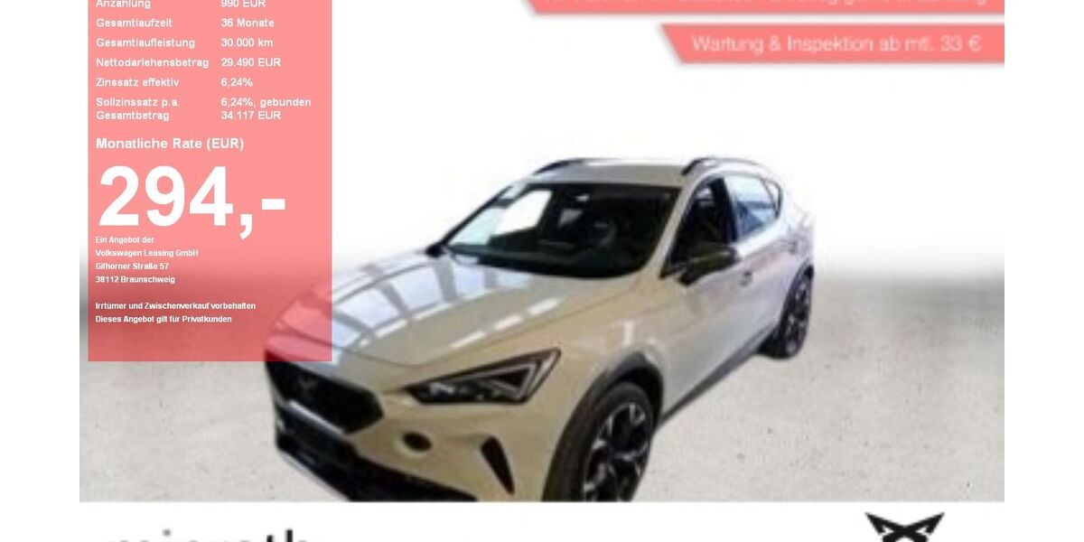 Cupra Formentor 20.719 km 29.490 &euro; Moers-Hülsdonk 47441