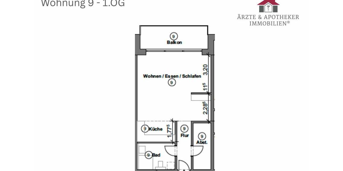 Etagenwohnung Tostedt - 1.5 Zimmer, 66 m&sup2;, 880&euro; | Angebot:26383534