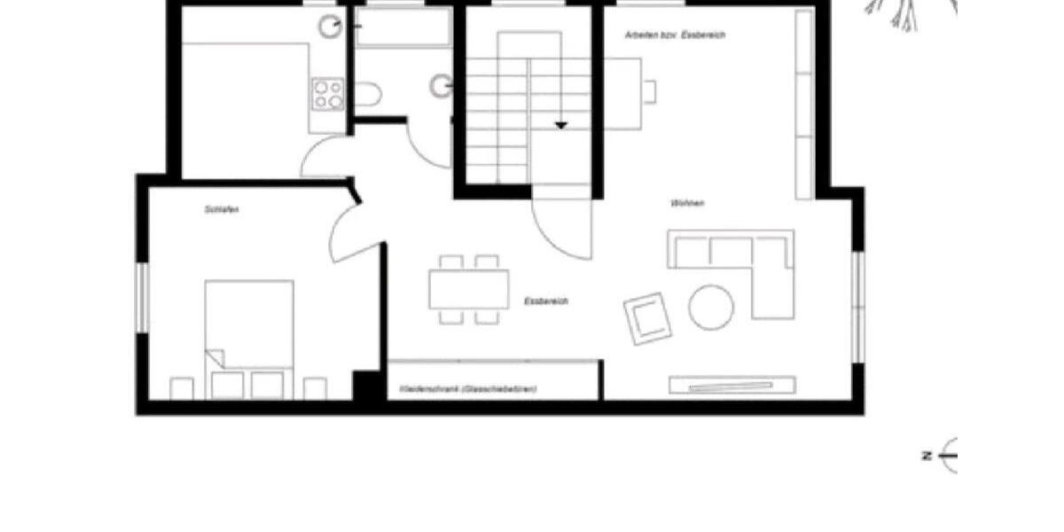 Dachgeschoßwohnung Bruchköbel - 2 Zimmer, 55 m&sup2;, 925&euro; | Angebot:24817626