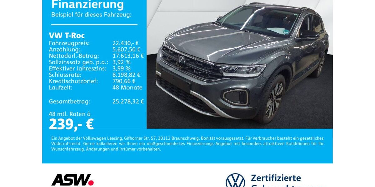 VW T-Roc 18.990 km 22.430 &euro; Neckarsulm 74172