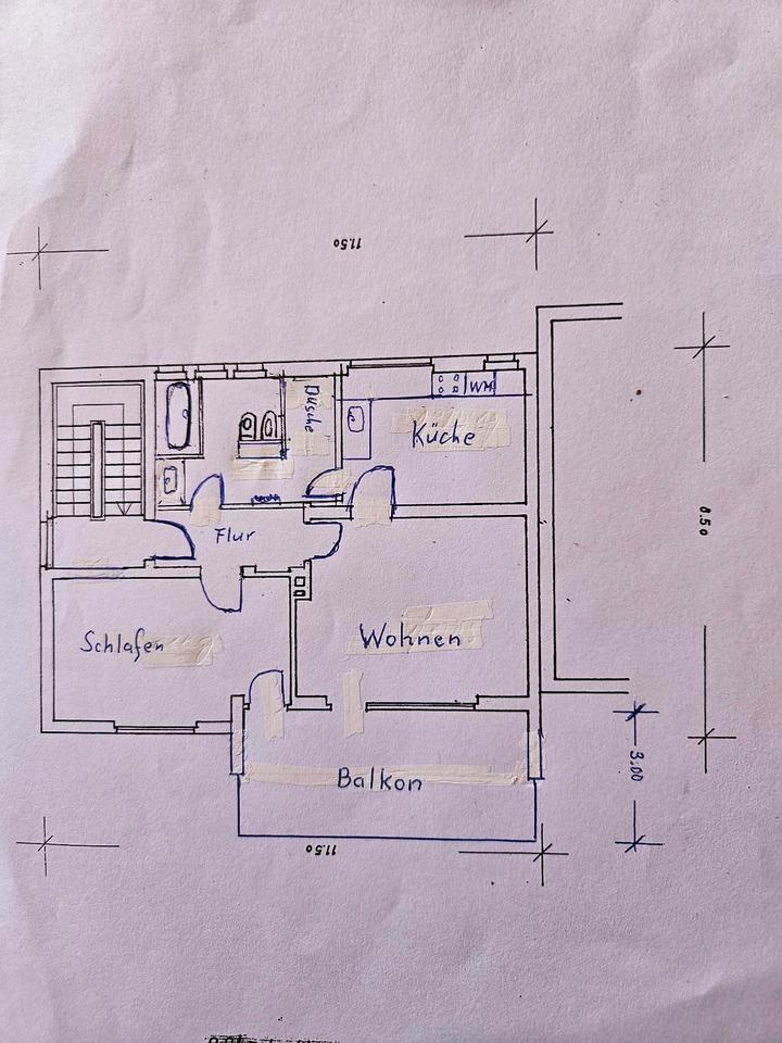 2 Zimmer Wohnung mit großem Balkon zimmer
