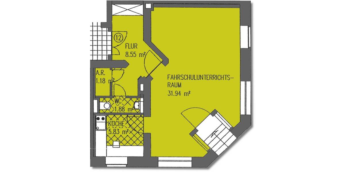 Gewerbeobjekt Zwickau Pölbitz - 1 Zimmer, 31 m&sup2;, 45.000&euro; | Angebot:26455119
