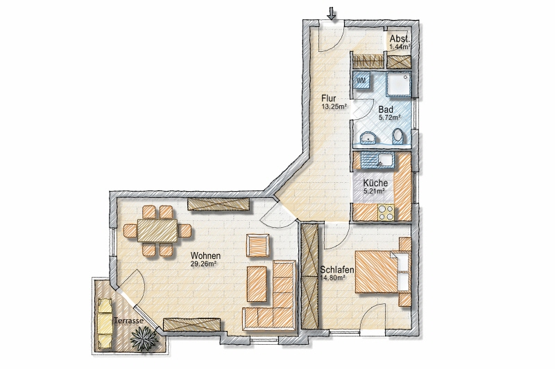 BEZUGSFREI – PARTERRRE – TERRASSE – ROLLOS – TAGESLICHTBAD – TG-STELLPLATZ - Erdgeschoßwohnung Dresden Leubnitz-Neuostra | Angebot:26919196