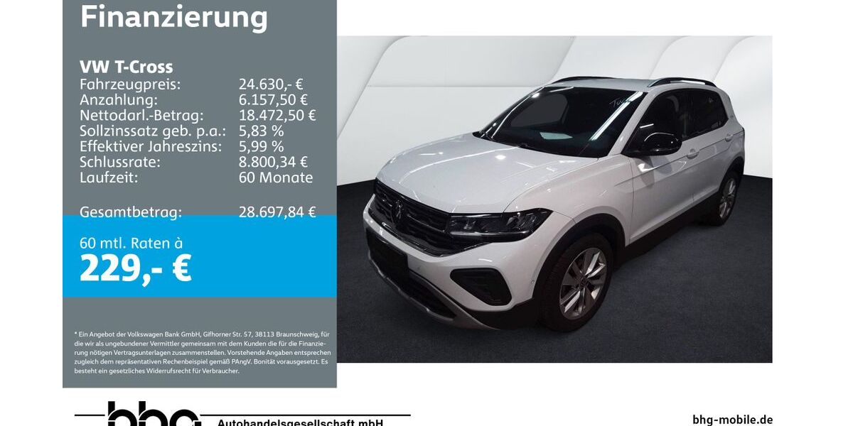 VW T-Cross 26.619 km 24.630 &euro; Durmersheim 76448
