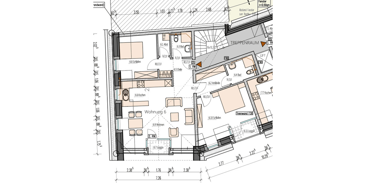 Etagenwohnung Rees - 3 Zimmer, 81 m&sup2;, 775&euro; | Angebot:26788107