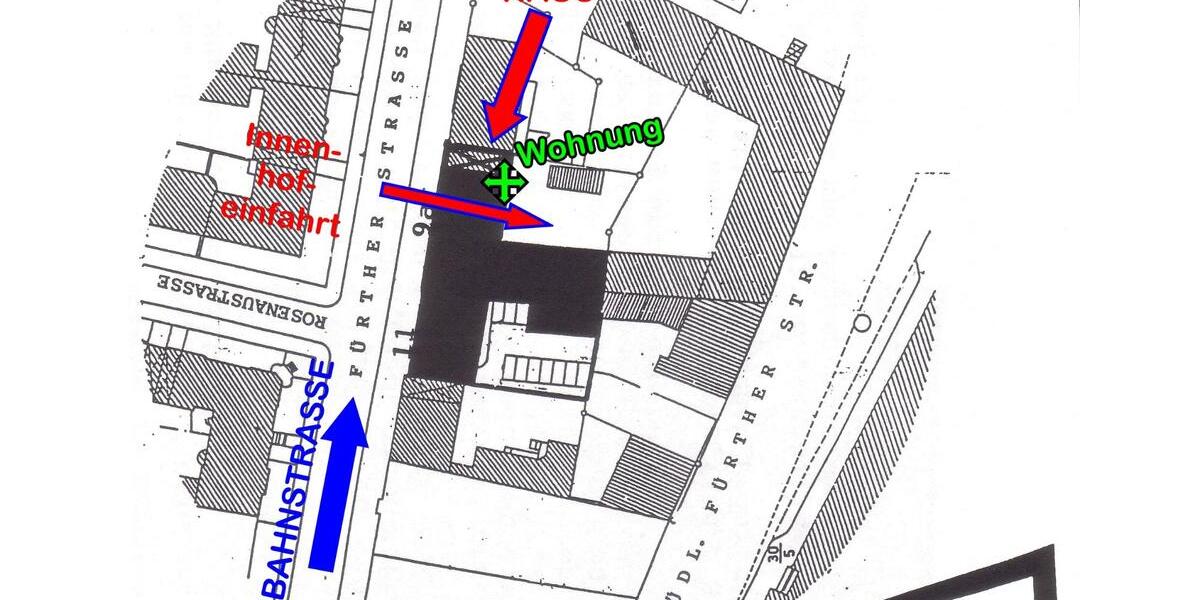 Etagenwohnung Fürth Südstadt - 1 Zimmer, 33 m&sup2;, 145.000&euro; | Angebot:26321345