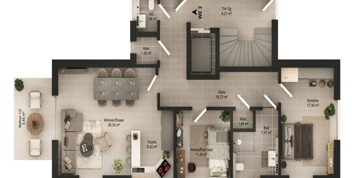 Etagenwohnung Bad Honnef - 3 Zimmer, 97 m&sup2;, 574.000&euro; | Angebot:26903851