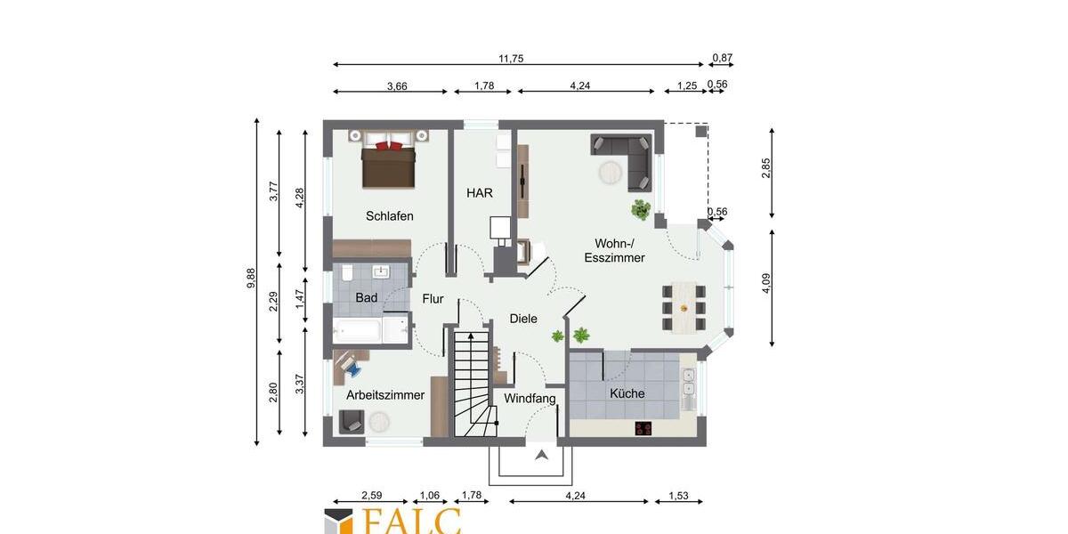 Erdgeschoßwohnung Königs Wusterhausen - 4 Zimmer, 93 m&sup2;, 1.667&euro; | Angebot:26003510