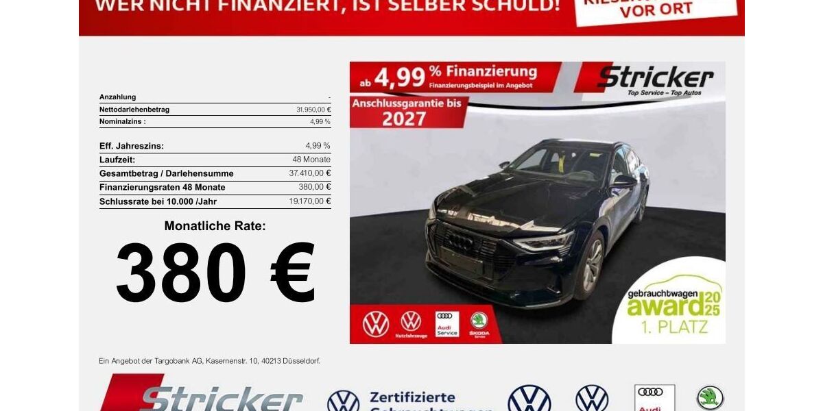 Audi e-tron 40.969 km 31.949 &euro; Detmold 32760