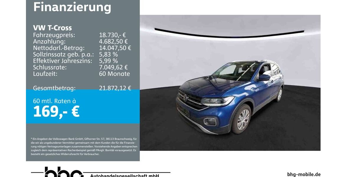VW T-Cross 64.083 km 18.730 &euro; Metzingen 72555