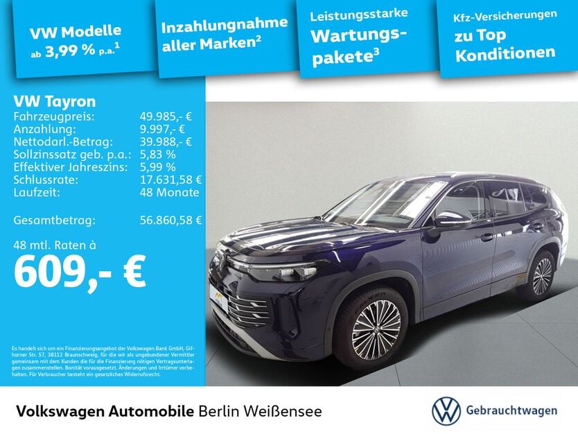 VW Tayron 11.447 km 49.985 € Berlin 13088